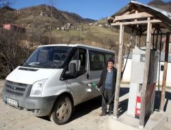Sahilden Bin Metre Yükseklikteki Köyde Akaryakıt İstasyonu
