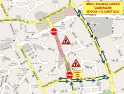 Hüsnü Karakaş Caddesi 12 Gün Trafiğe Kapatılacak