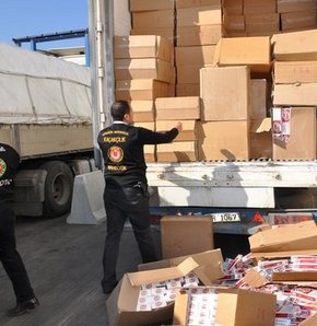 Cilvegözü Gümrük Kapısı'nda Kaçak Sigaralar