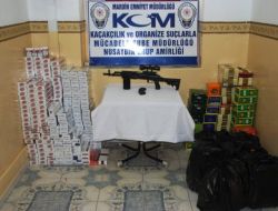 MARDİN’DE SUİKAST SİLAHI VE KAÇAK SİGARA