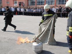 OKULDA YANGIN TATBİKATI
