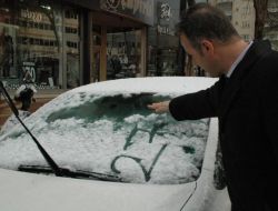 Gaziantep'e Kar Yağdı