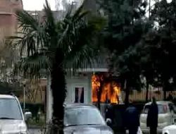 Okul Servisinde Yangın Paniği