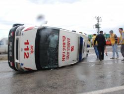 Hasta Almaya Giden Ambulans Kaza Yaptı
