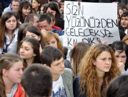 Lise Öğrencileri Ösym’yi Protesto Etti