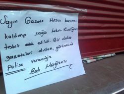 Gazete Hırsızına İhtar Notası Verdi