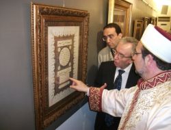 ‘ustalardan Hilye-i Şerif Sergisi’ni Diyanet İsleri Başkanı Açtı