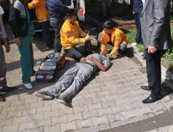 Ceylanpınar Devlet Hastanesi’nde Yangın Tatbikatı