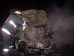 Park Halindeki İki Otomobil Yandı