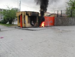 Cizre’de Kara Yolunu Ateşe Veren Gruba Polis Müdahale Etti