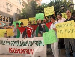 İskenderun'da İsrail Protesto Edildi!