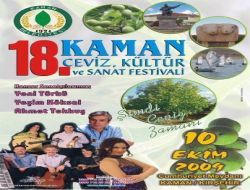 Kaman Ceviz Kültür Ve Sanat Festivali 10 Ekim'de