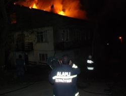 Alaplı'nın Bektaşlı Köyü'nde Yangın