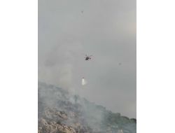 Devrilen Yüksek Gerilim Hattı Direği Yangın Çıkardı