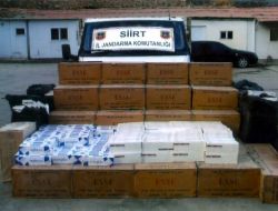 Siirt'te Kaçak Sigara Ele Geçirildi