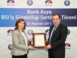 Bank Asya’ya İş Sürekliliği Sertifikası